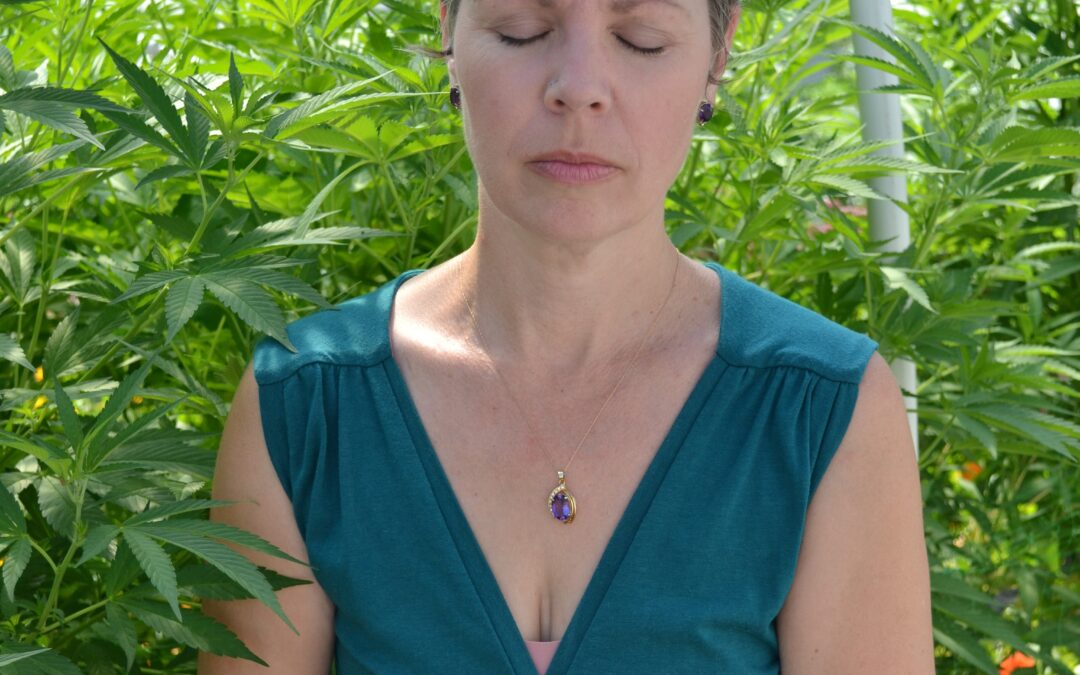 terese meditating in the garden
