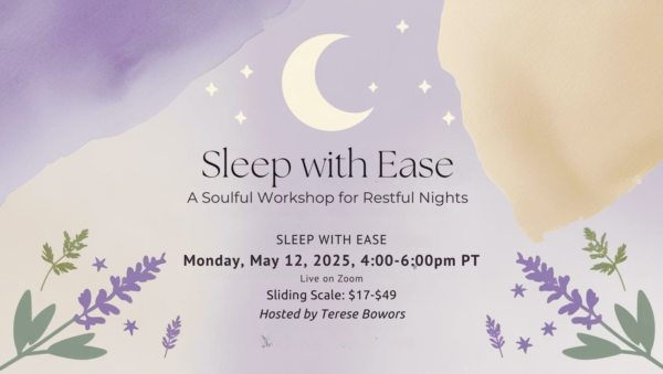sleep with ease workshop design with lavender and gold